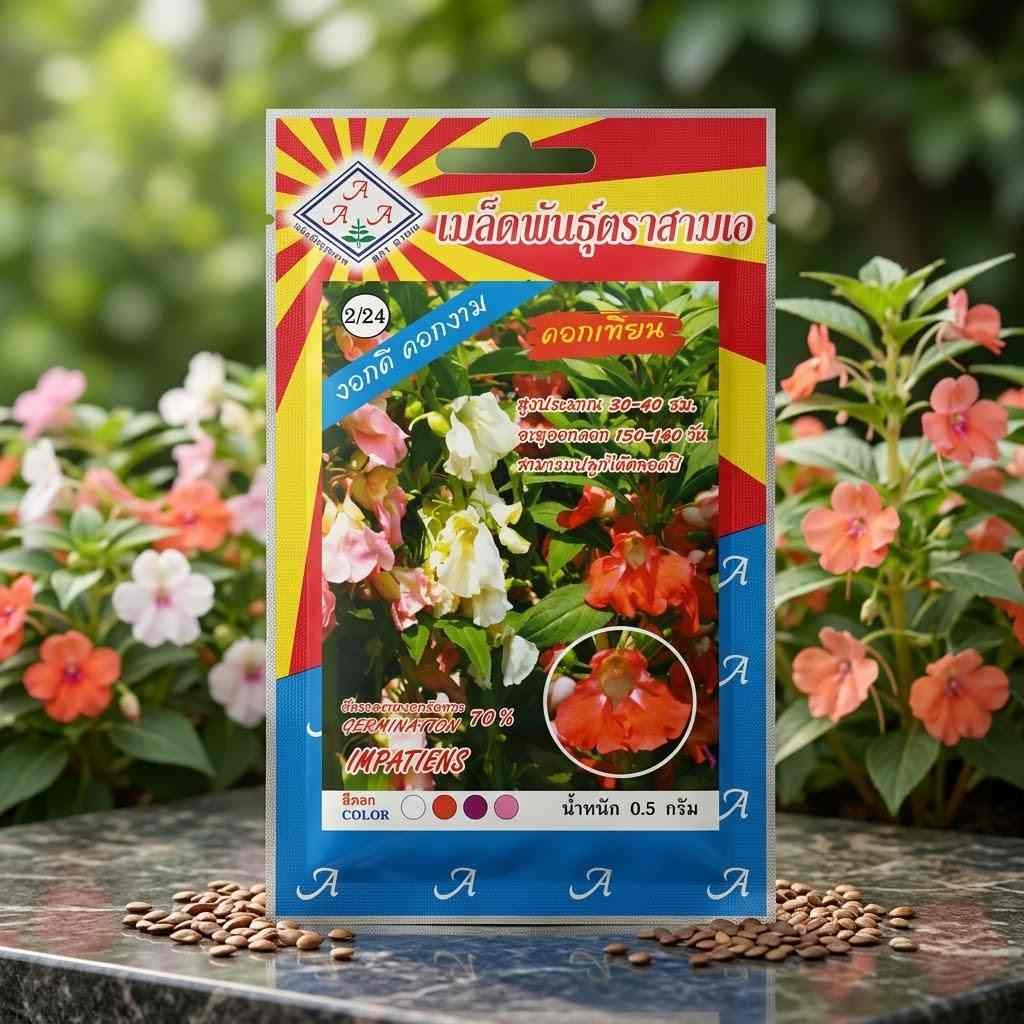 Impatiens - 0.5 gram seeds - AAA - Thai