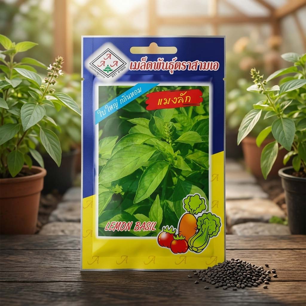 Lemon Basil - 2800 Seeds - AAA - Thai
