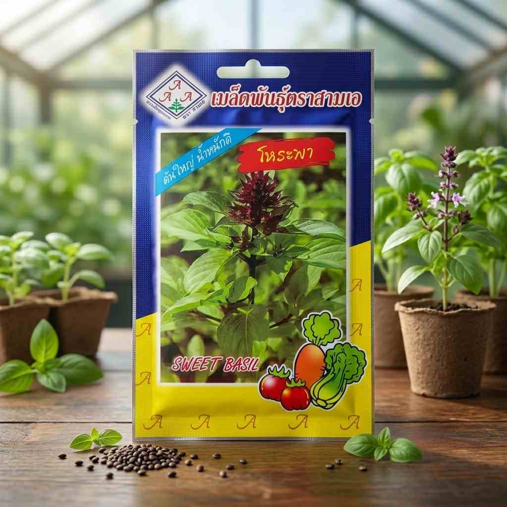Sweet Basil - 1300 Seeds - AAA - Thai