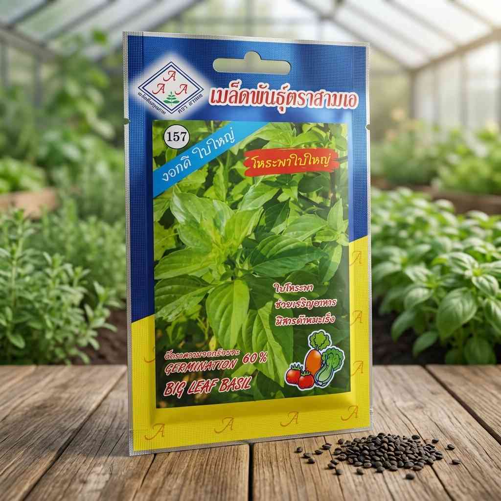 Big Leaf Basil - 1 gram Seeds - AAA - Thai