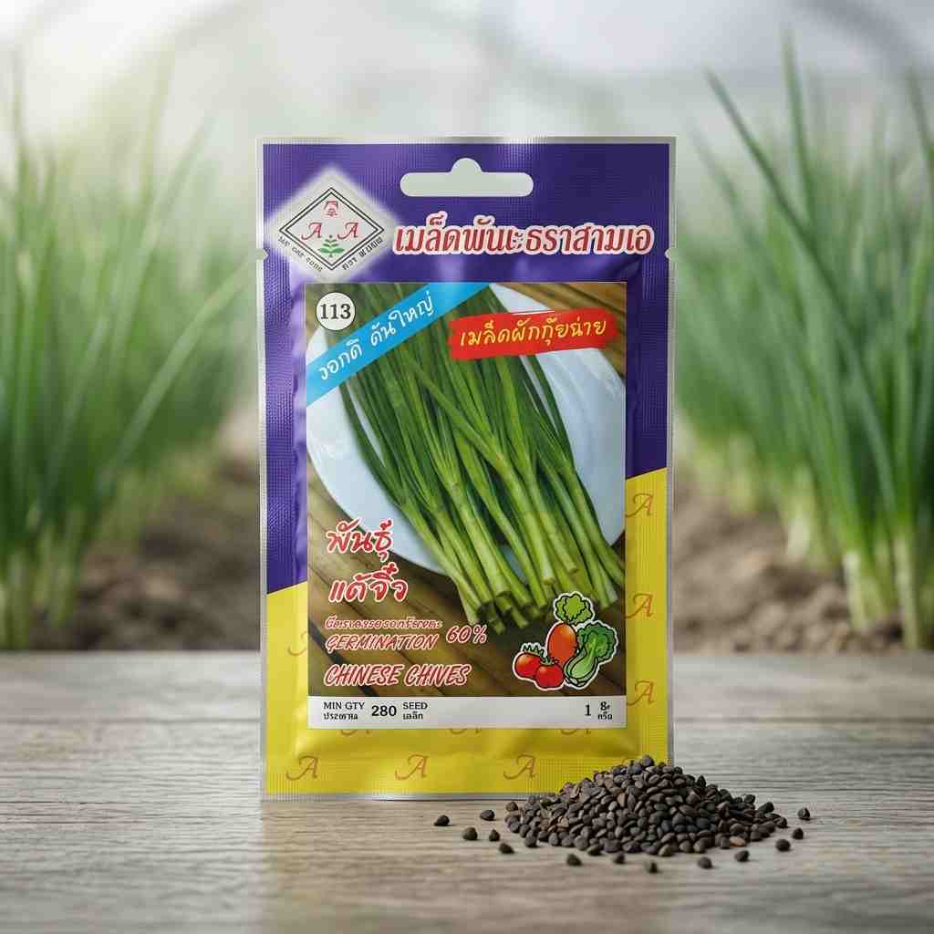 Chinese Chives - 280 seeds - AAA - Thai