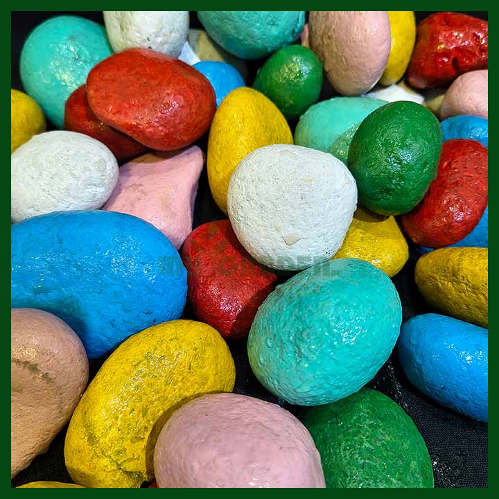 -Medium Large Multicolored Stone (35 mm to 65 mm)
