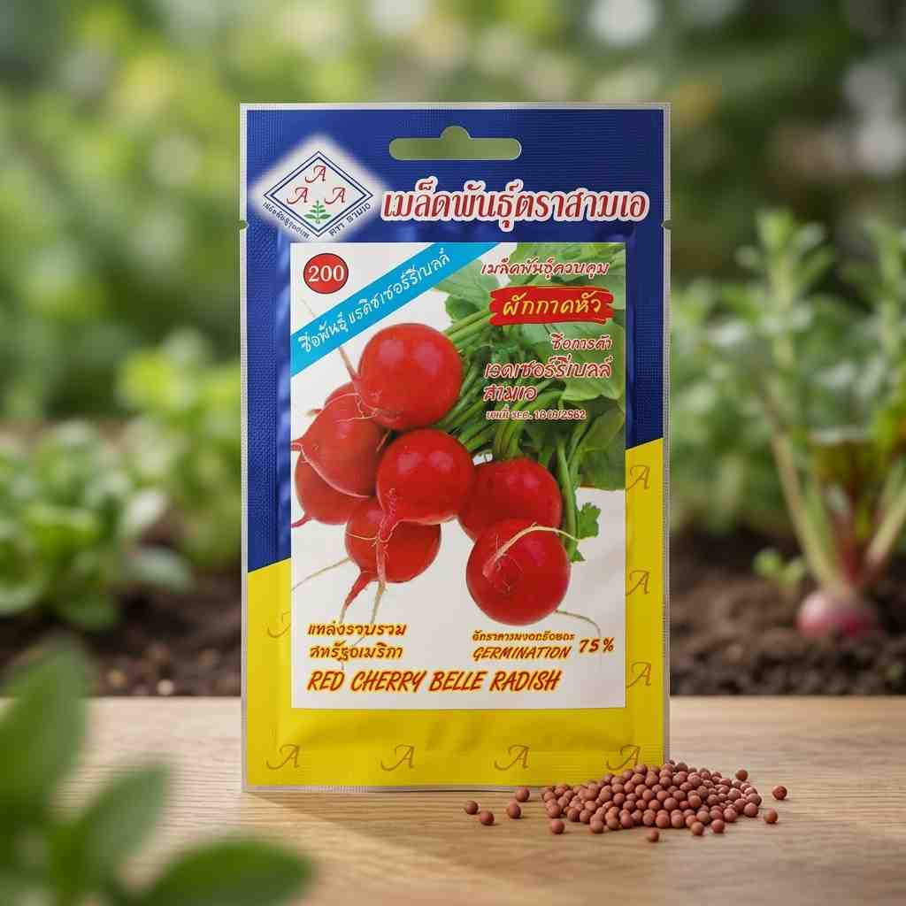 Red Cherry Belle Radish - 1 gram seed - AAA - Thai