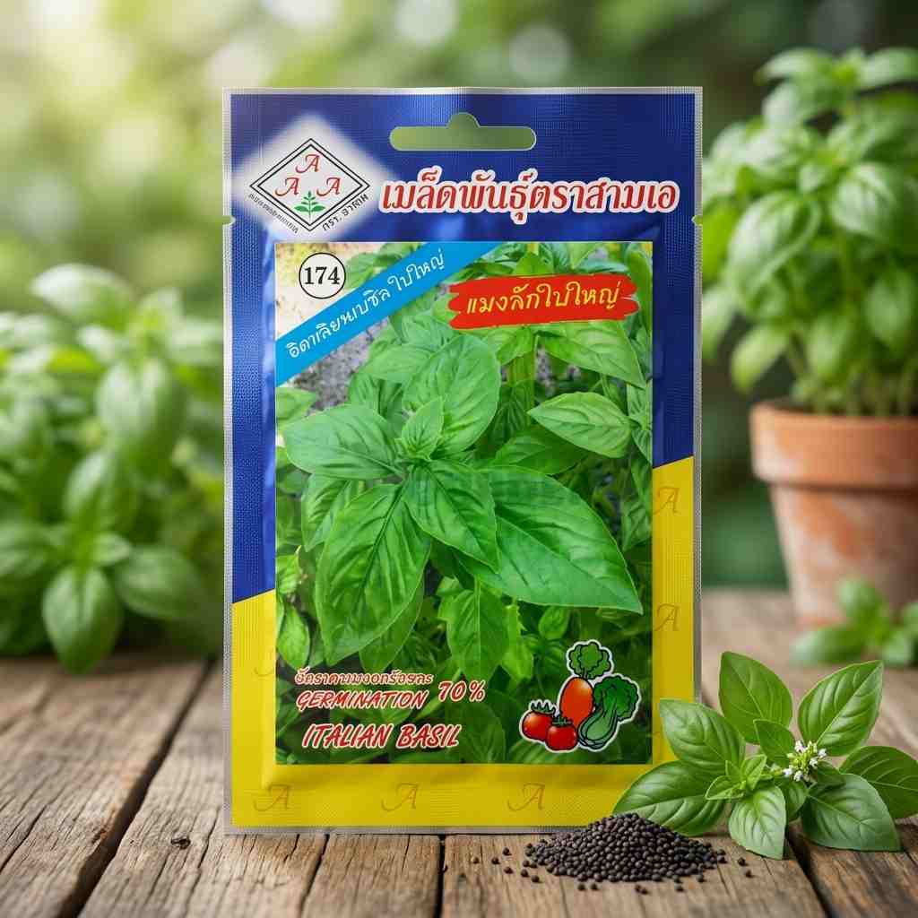 Italian Basil - 1 gram Seeds - AAA - Thai