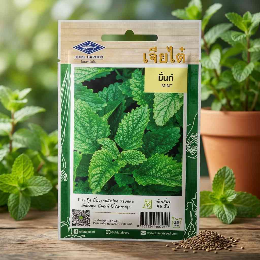 Mint (পুদিনা) - 750 Seeds - Chia Tai - Thai