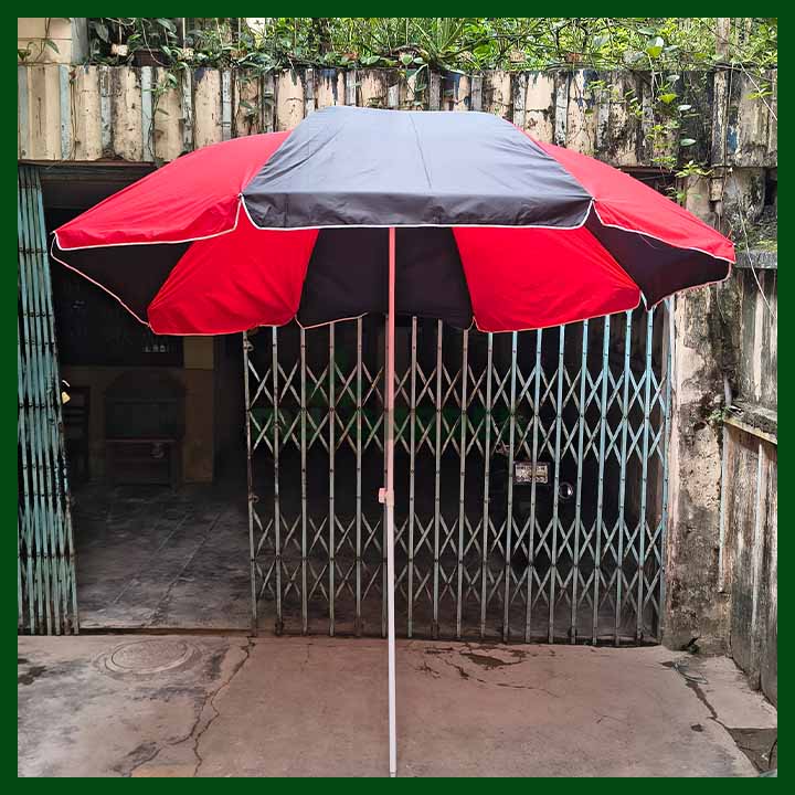 Garden Umbrella - 54 inch - Red & Black (Customized)