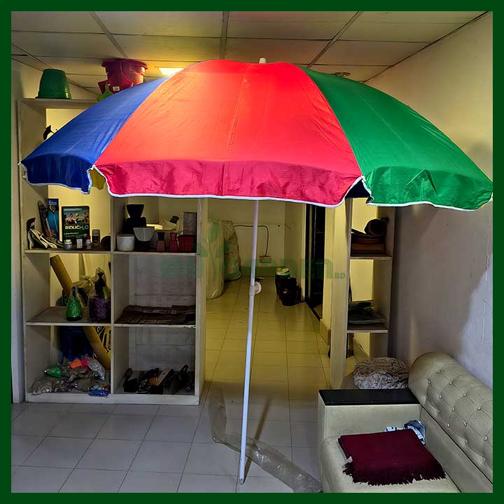 Garden Umbrella - 60 inch - Multicolor (Double Sheekh - Fabric with Inner Coating) - Customized - Image 4